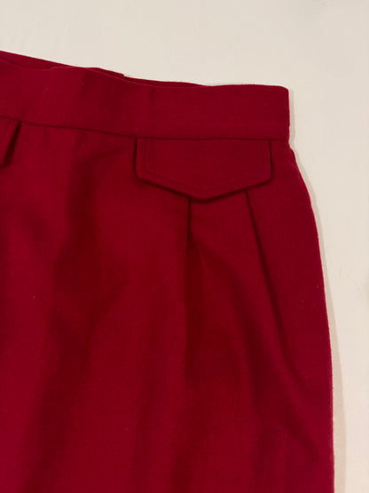 '80s Red Pencil Skirt