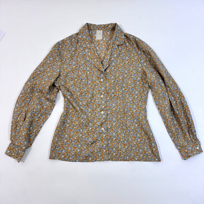 '80s Vintage Silk Floral Shirt