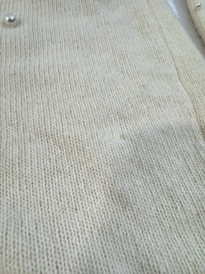 Vintage Pearl Embellished Angora Cardigan