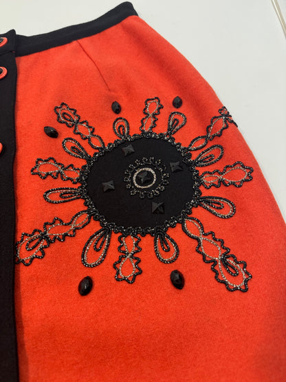 Vintage Wool Embroidered Skirt