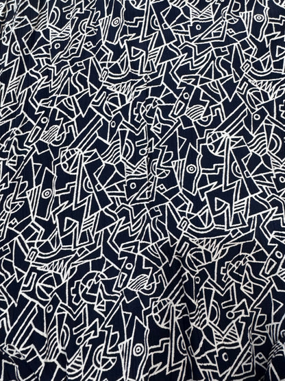 '80s Liz Clairborne Drop Waist Abstract Print Dress - DEF.