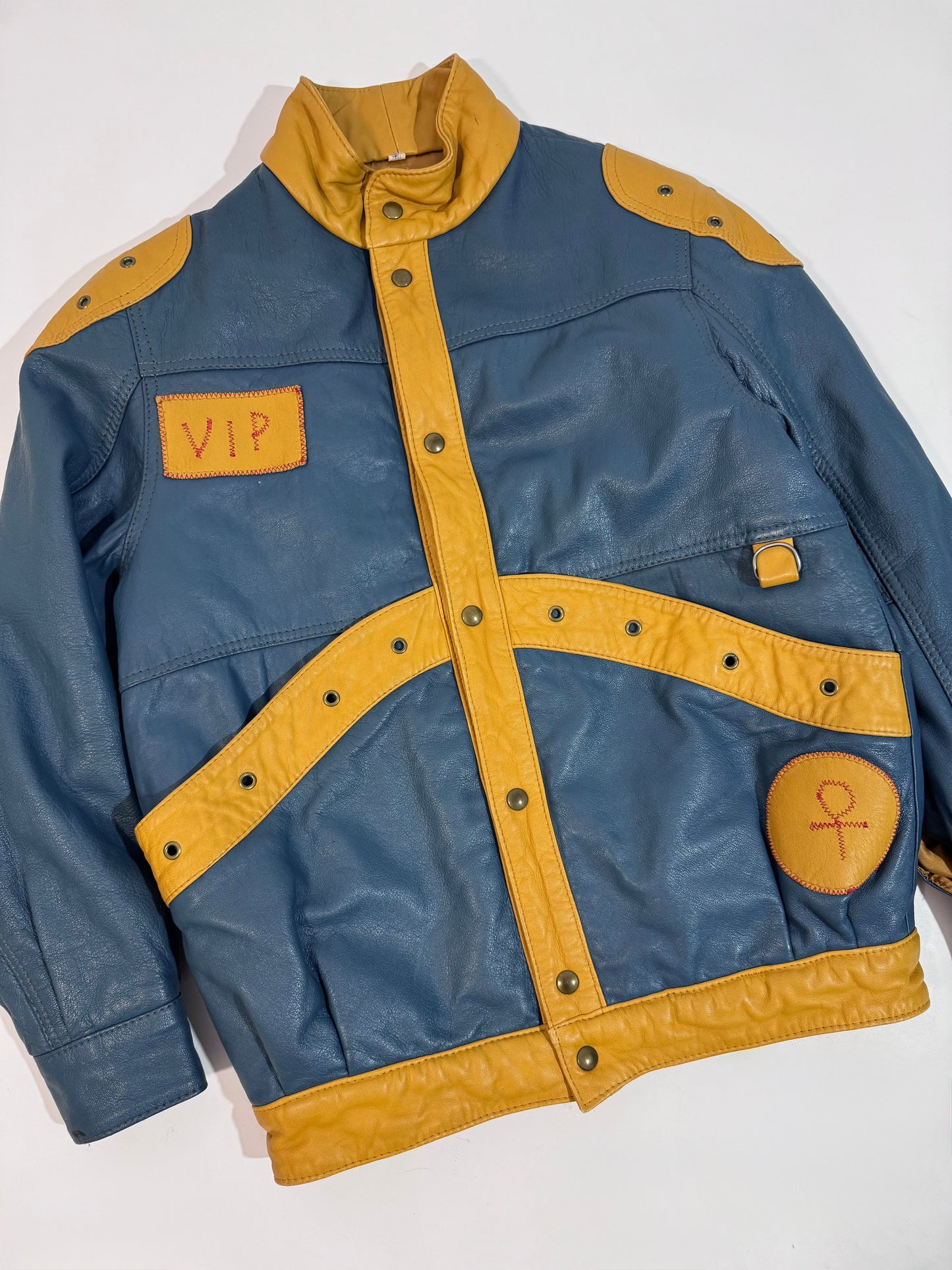 V.I.P. Color Block Leather Jacket - Petite. Def.