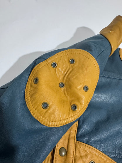 V.I.P. Color Block Leather Jacket - Petite. Def.