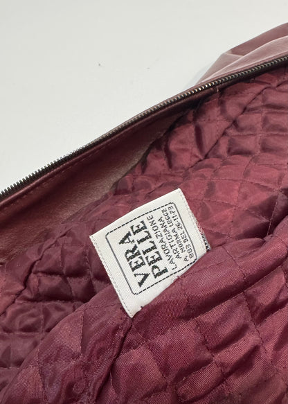 Burgundy Leather Coat