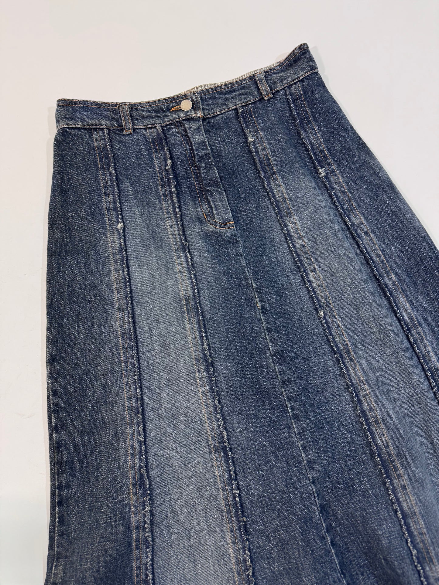 Roccobarocco Vintage Long Denim Skirt
