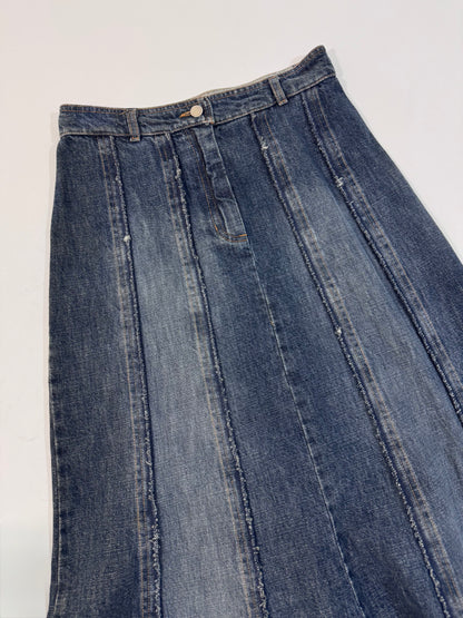 Roccobarocco Vintage Long Denim Skirt