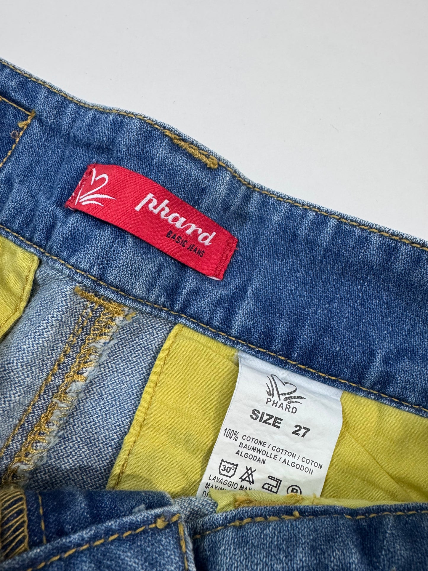 Low Waist Studded Denim Skirt - Deadstock