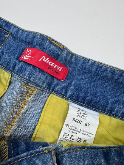 Low Waist Studded Denim Skirt - Deadstock