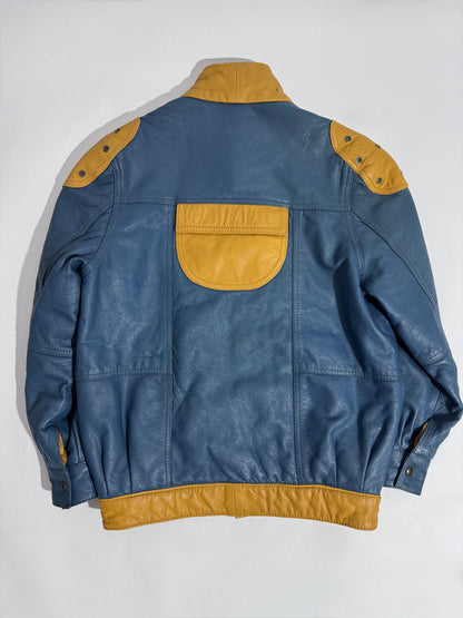 V.I.P. Color Block Leather Jacket - Petite. Def.