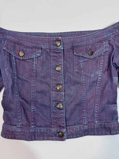 Just Cavalli Vintage Denim Off Shoulder Jacket