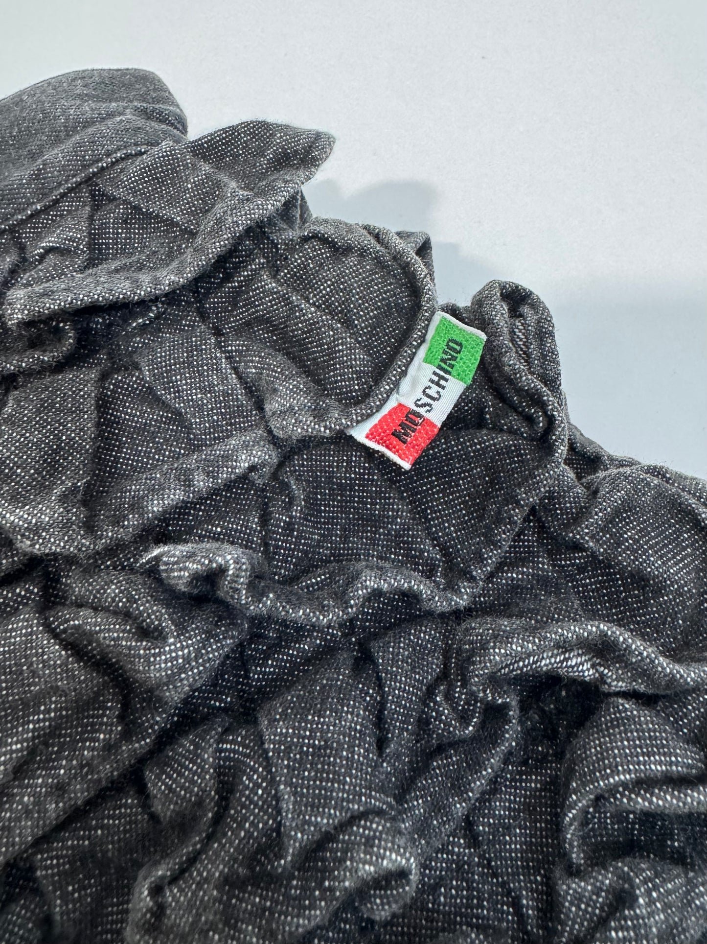 Moschino '80s Vintage Ruffled Denim Skirt