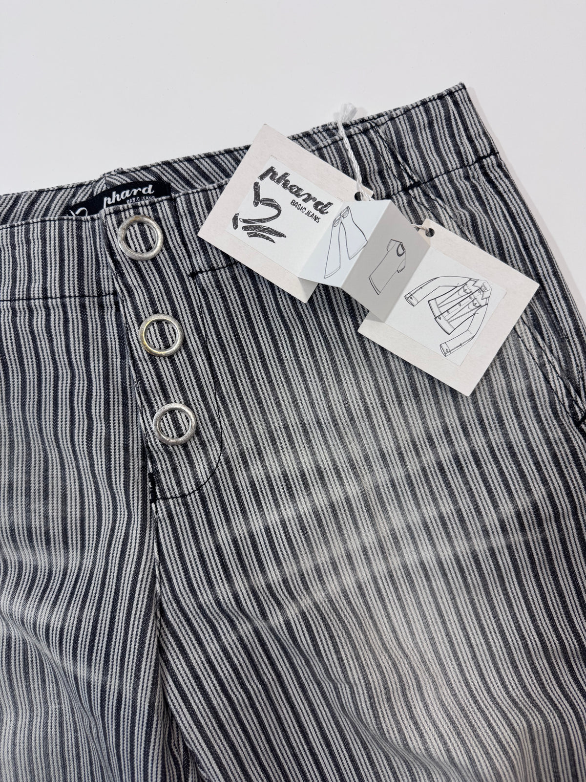 Phard Deadstock Striped Wide Leg Jeans - 42IT