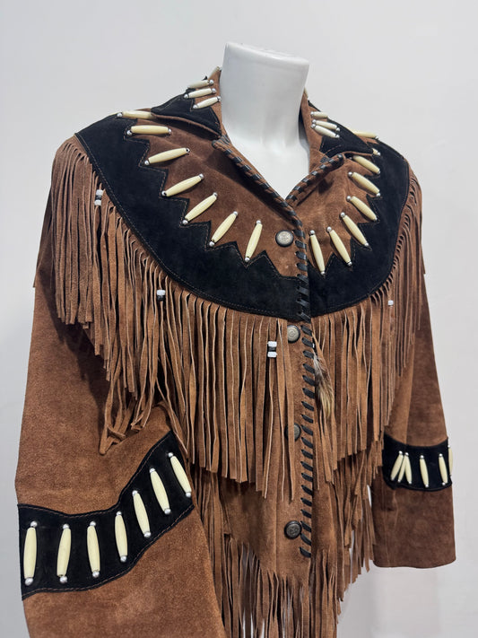 '80s Suede Fringed Western Jacket