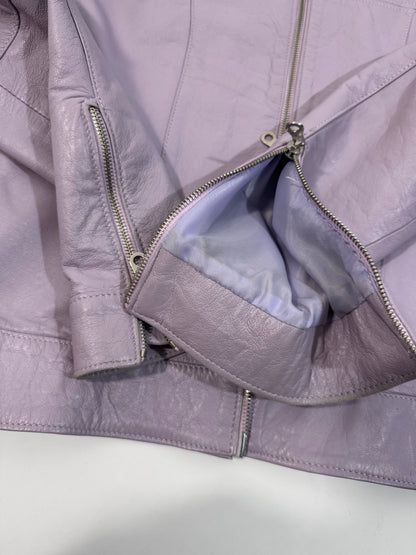 '90s Real Leather Lilac Jacket