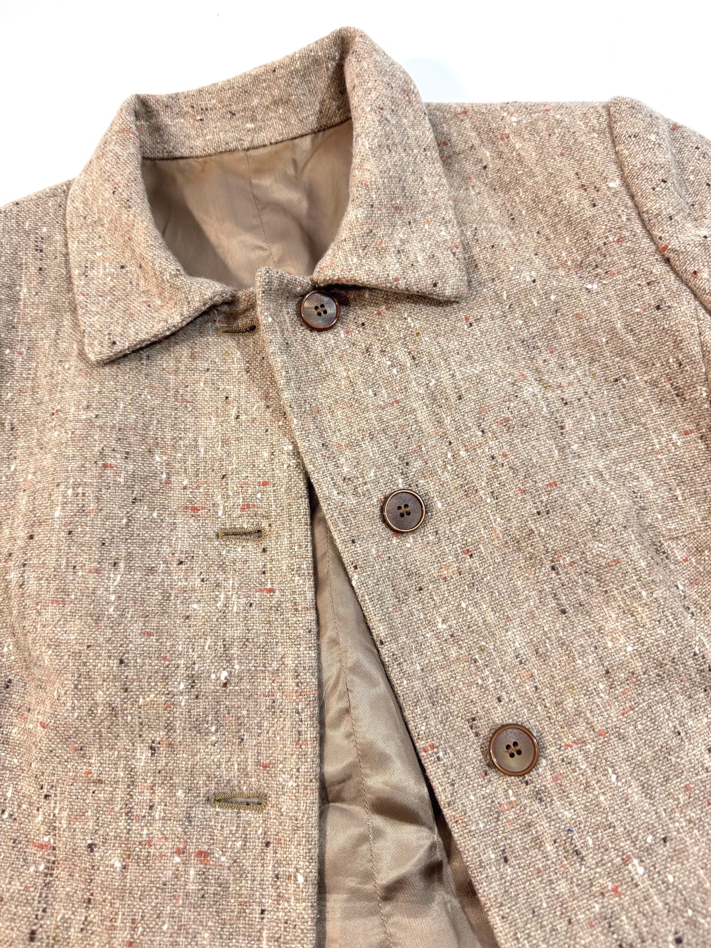 Vintage Flecked Tweed Tailored Blazer