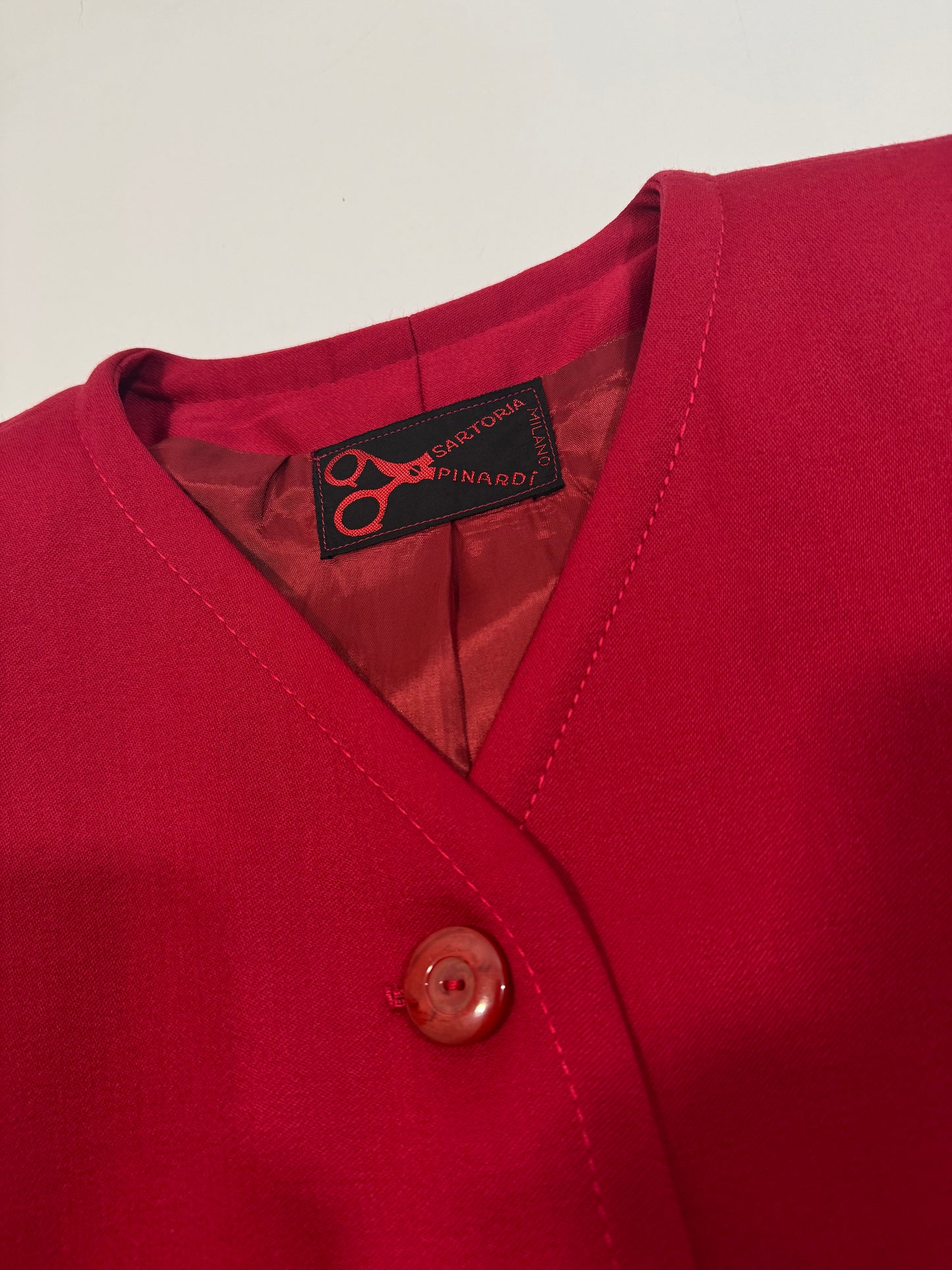 '80s Tailored Red Blazer