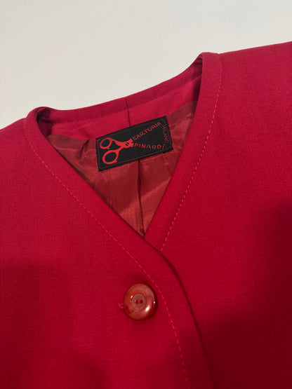 '80s Tailored Red Blazer
