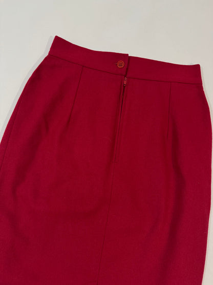 '80s Red Pencil Skirt