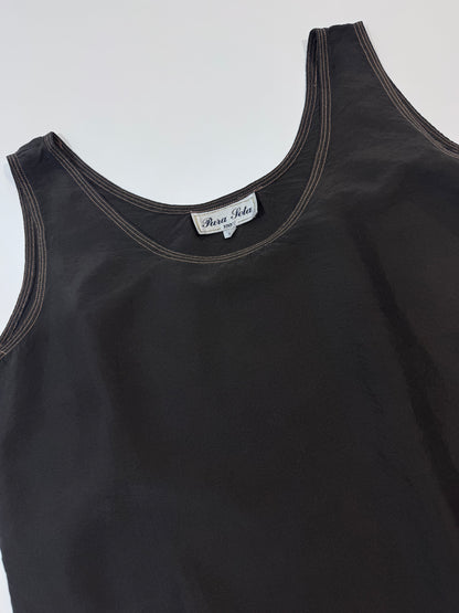 Vintage 100% Silk Top - Black