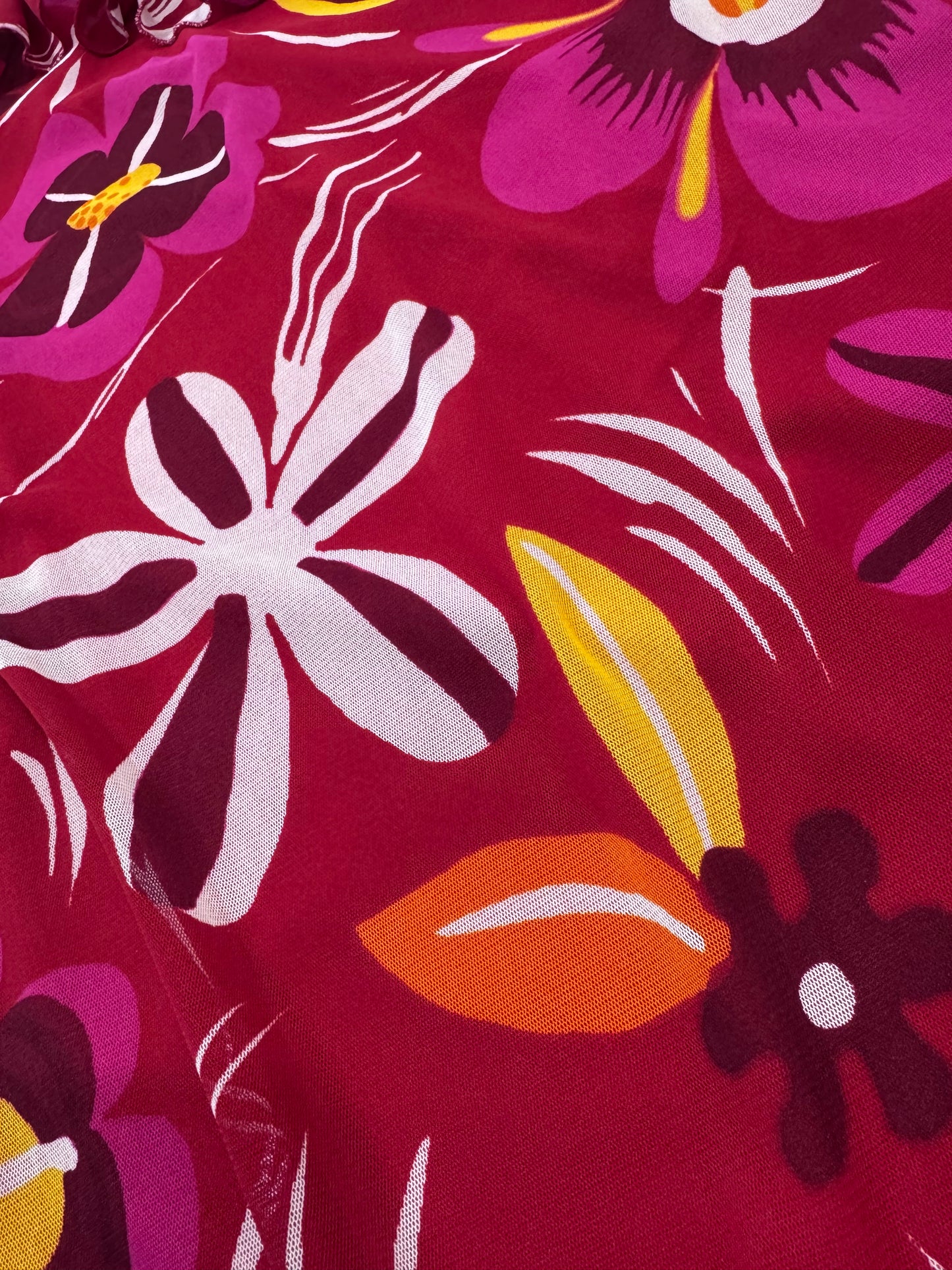2000s Floral Asymmetric Dress