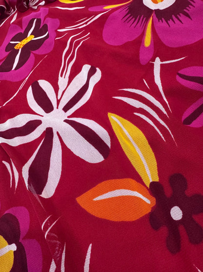 2000s Floral Asymmetric Dress