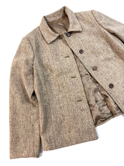 Vintage Flecked Tweed Tailored Blazer