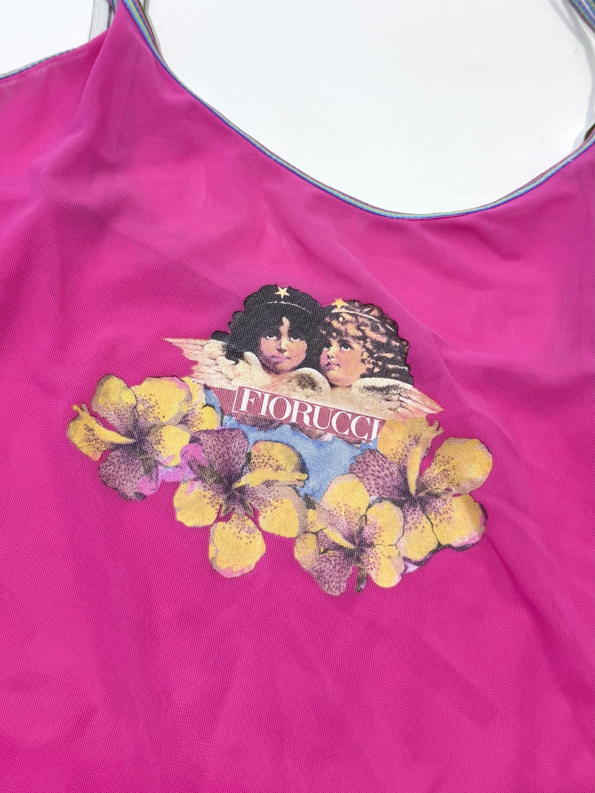 Fiorucci Y2K Deadstock Mesh Top - Pink