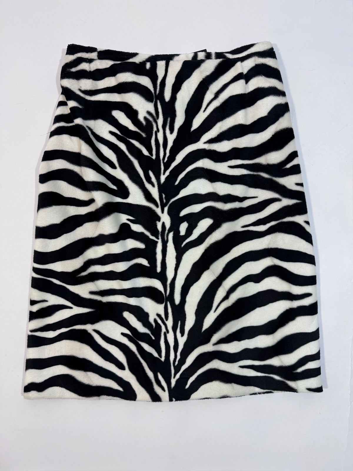 ‘90s Zebra Velour Skirt