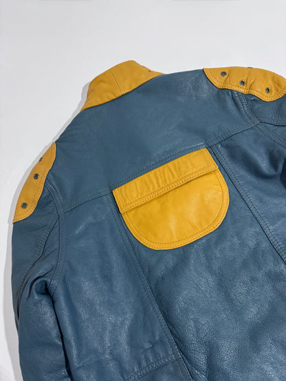 V.I.P. Color Block Leather Jacket - Petite. Def.