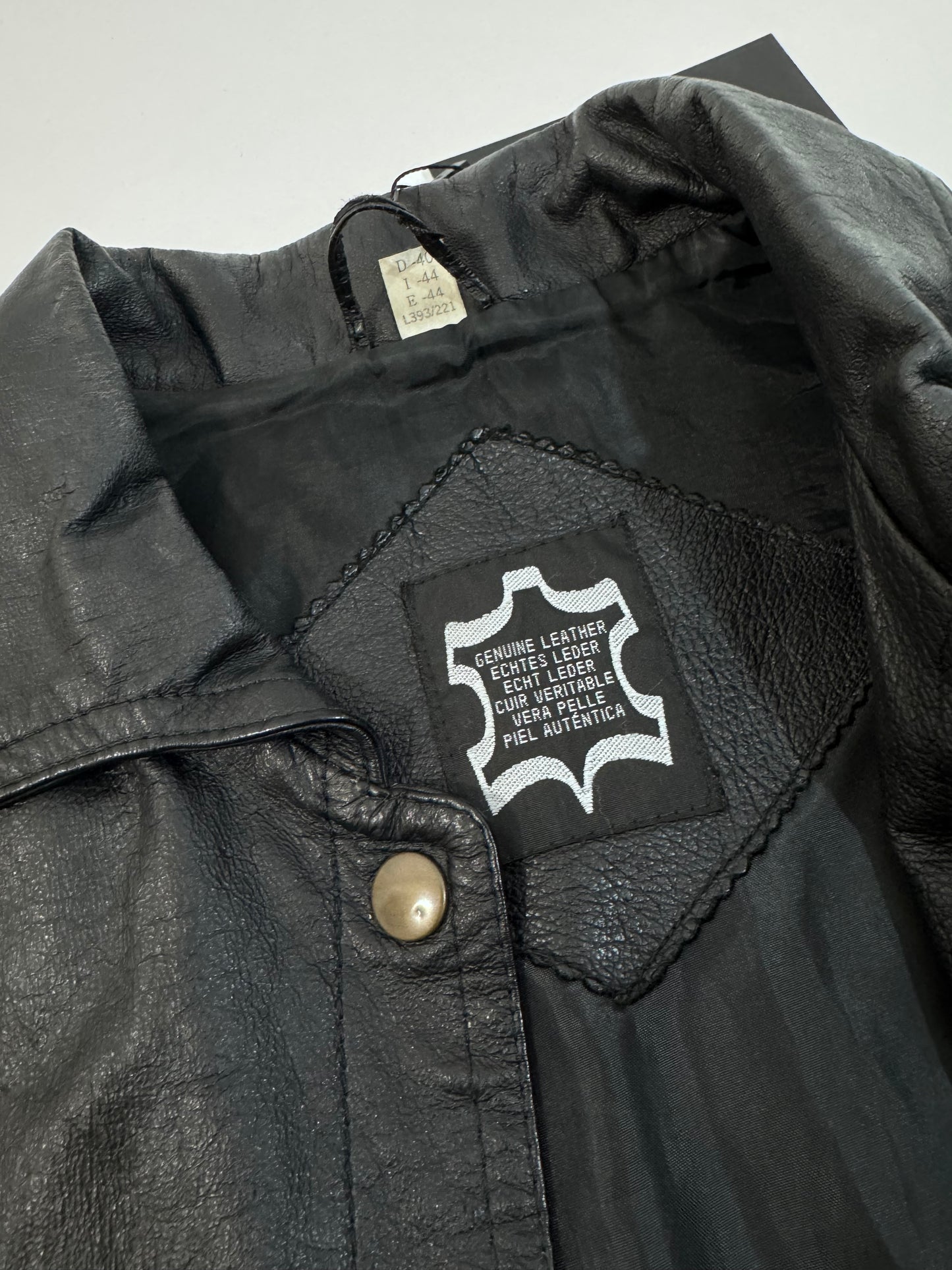 '80s Vintage Black Leather Jacket