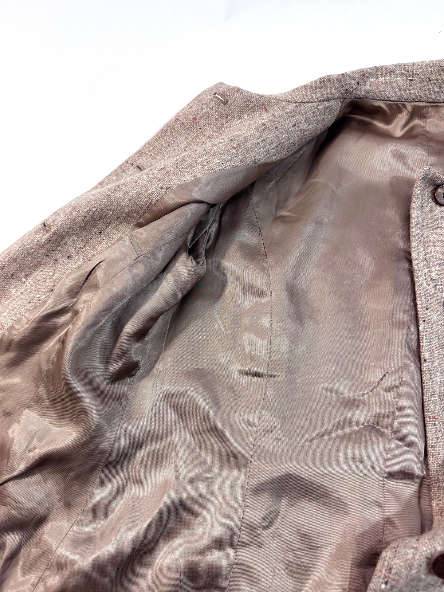 Vintage Flecked Tweed Tailored Blazer