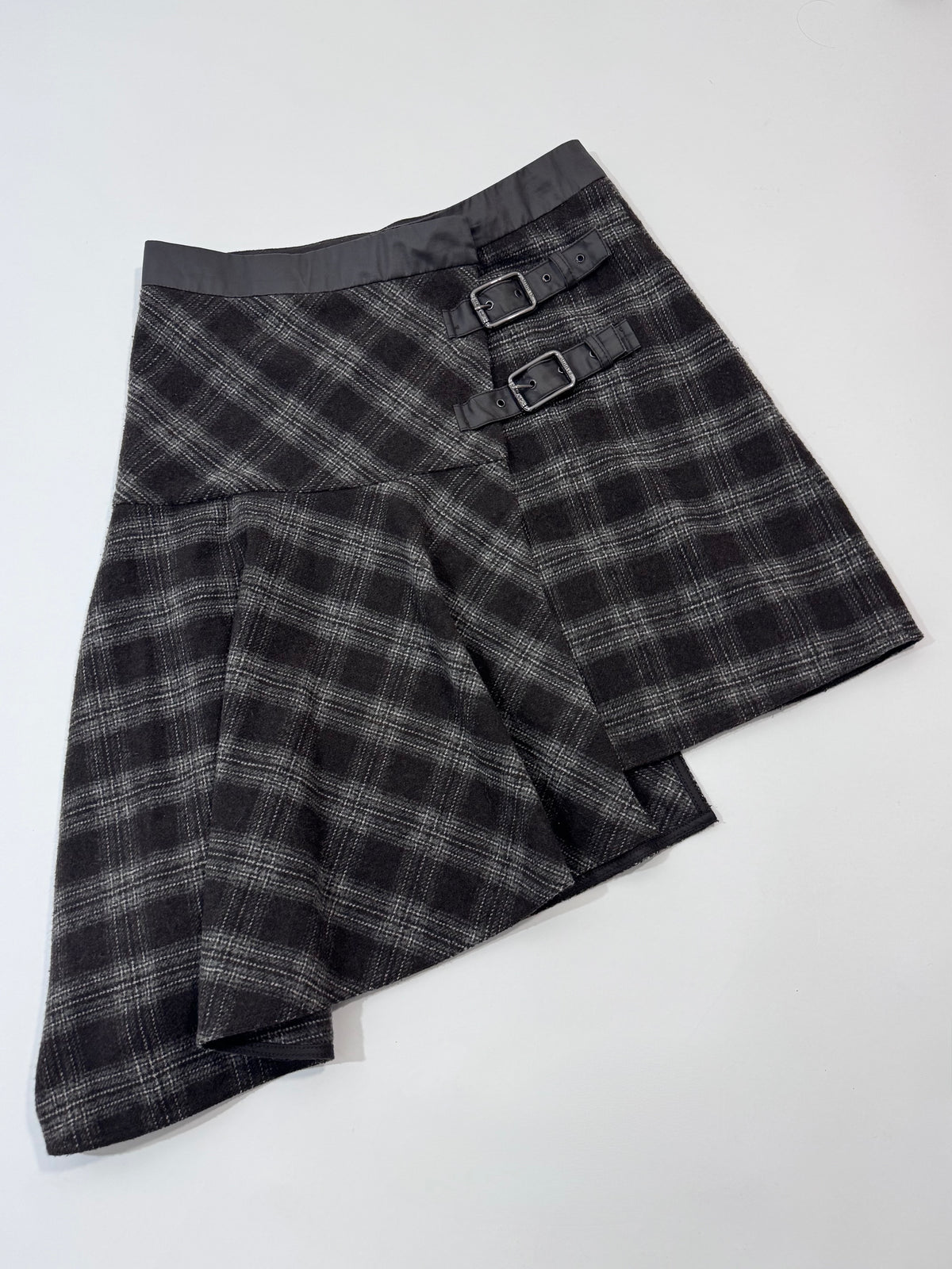 Y2K Vintage Asymmetrical Tartan Skirt