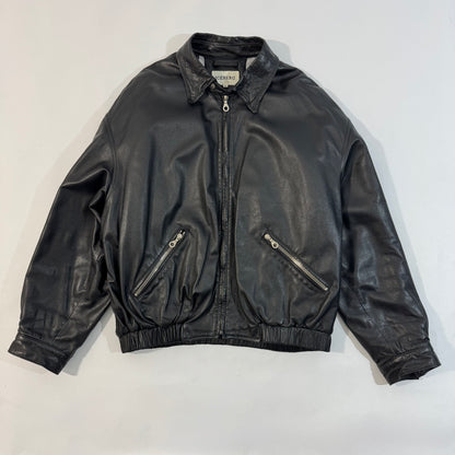 ARCHIVE - 1995 Iceberg Leather Bomber - Tom & Jerry Reflective Patch