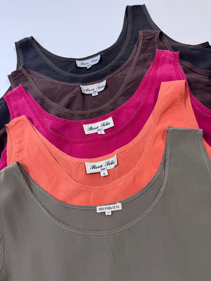 Vintage 100% Silk Top - Red
