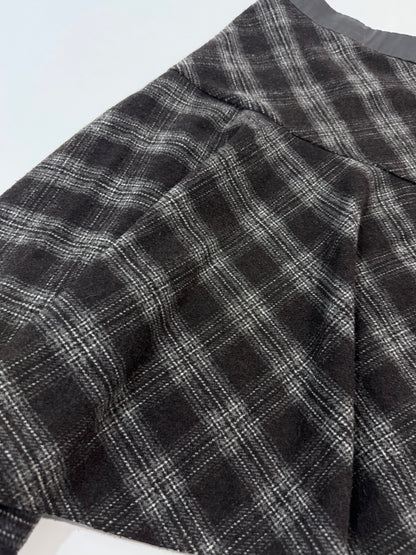 Y2K Vintage Asymmetrical Tartan Skirt