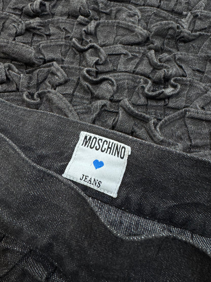 Moschino '80s Vintage Ruffled Denim Skirt