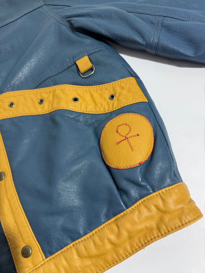 V.I.P. Color Block Leather Jacket - Petite. Def.