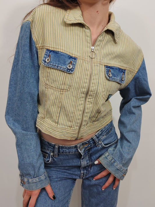 Vintage Denim Cropped Jacket
