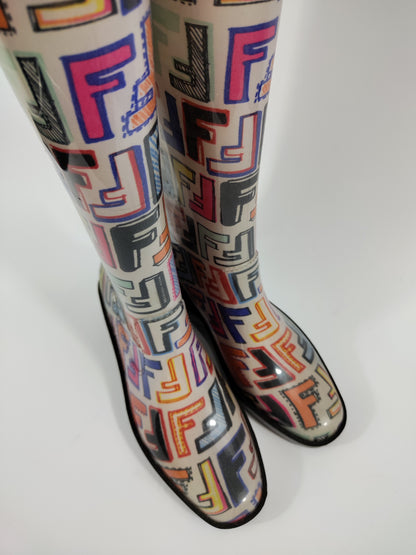 Fendi Monogram Rainboots