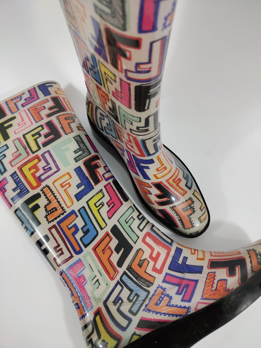 Fendi Monogram Rainboots