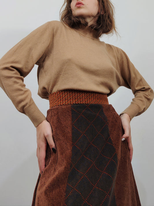 Fiorucci Vintage Velour Skirt