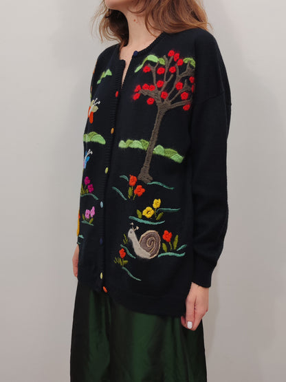 Vintage Embroidered Cardigan