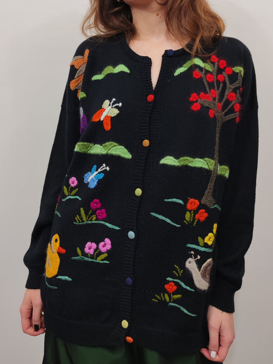 Vintage Embroidered Cardigan
