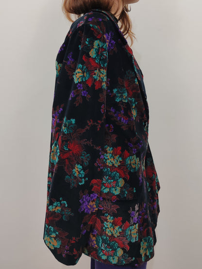 Vintage Velour Floral Blazer