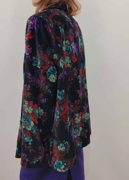 Vintage Velour Floral Blazer