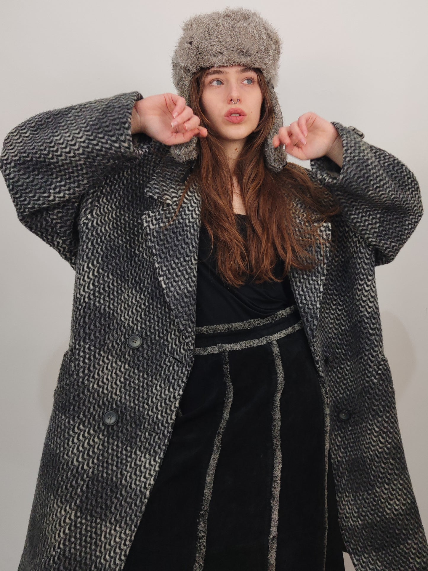 Vintage Wool Blend Optical Coat