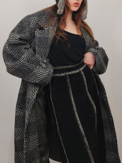 Vintage Leather Long Skirt
