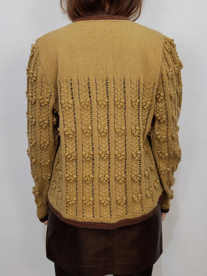 '80s Embroidered Cardigan