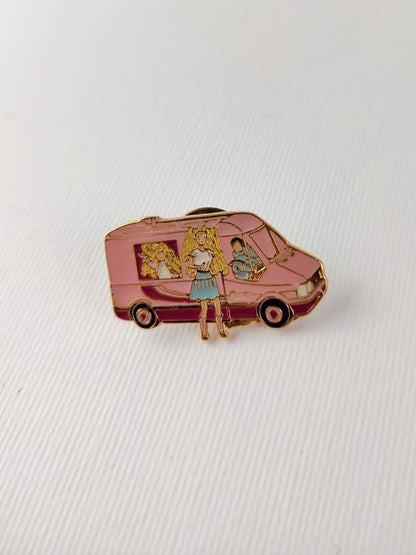 '90s Pink Wagon Pin