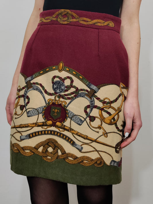Vintage Wool Mini Skirt